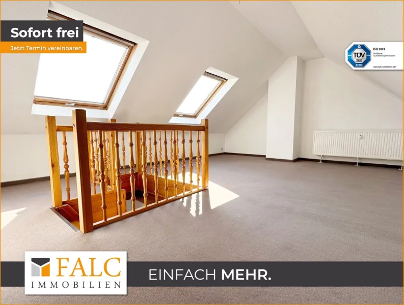 FALC Immobilien Dresden/Pirna - Wohnung mieten in Chemnitz / Schloßchemnitz - Maisonette-Wohnung in Top-Lage