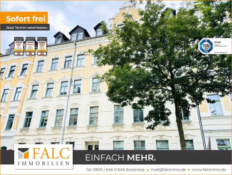 FALC Immobilien Dresden/Pirna - Wohnung mieten in Chemnitz / Schloßchemnitz - Schicke 3-Raum-Wohnung in Top Lage