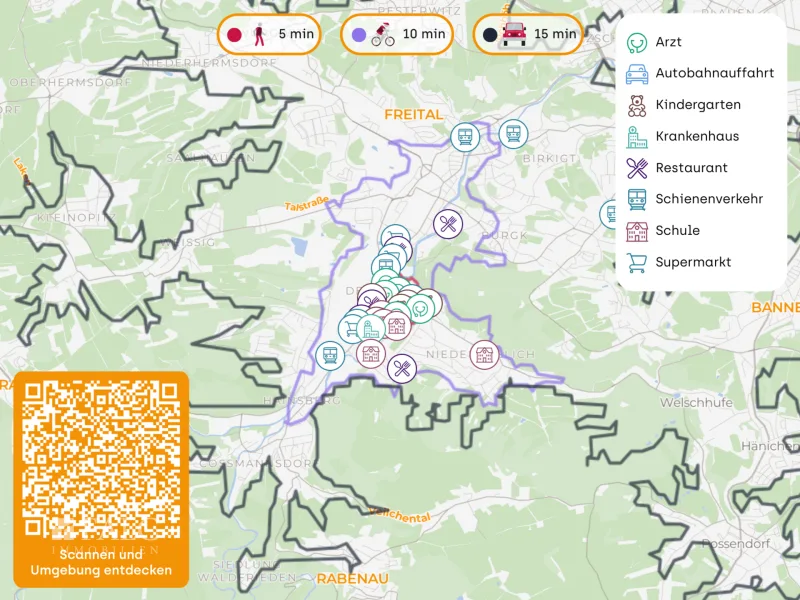 Lageplan - Wohnung mieten in Freital - Königlich Mieten!