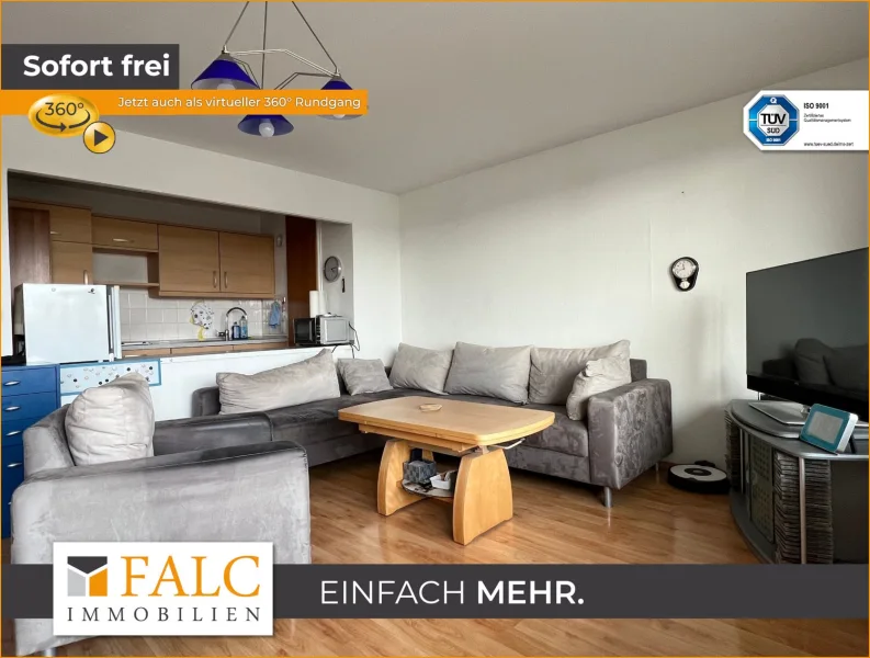 Titelbild - Wohnzimmer - Wohnung kaufen in Deutenbach - Helle 2-Zimmer-Wohnung in Stein: Ideal für Kapitalanleger oder Eigennutzung