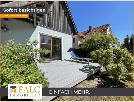 Terrasse  - Haus kaufen in Georgensgmünd - Exquisites Hopfenhaus mit Charme, Weitblick im Fränkischen Seenland