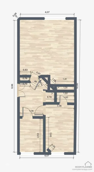 Grundriss - Wohnung mieten in Nürnberg - "Komfortabel & Zentral: 1-Zimmer-Wohnung zum Wohlfühlen!"