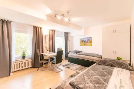 Wohn- Schlafraum  - Wohnung mieten in Essen - Business-Apartment mit Umsatzsteuerausweis / Kurzzeitvermietung