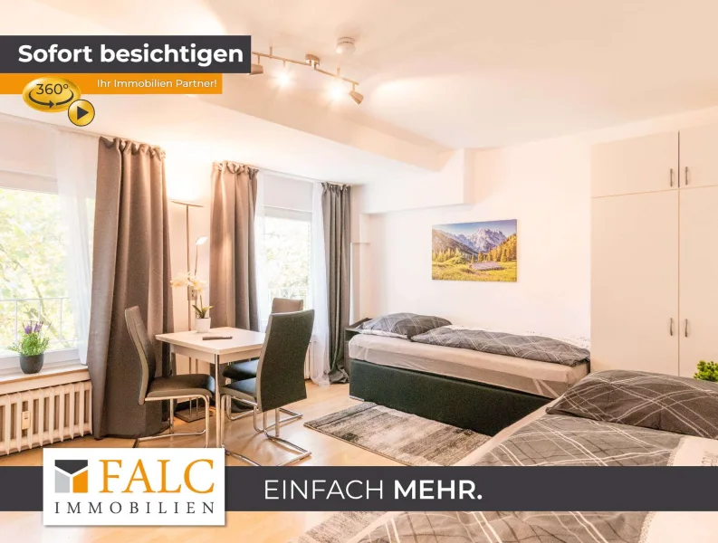 Wohn- Schlafraum  - Wohnung mieten in Essen - Business-Apartment mit Umsatzsteuerausweis / Kurzzeitvermietung