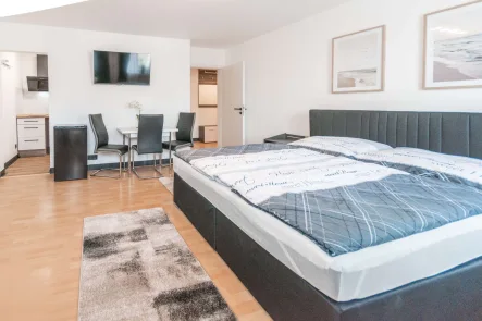 Wohn- Schlafbereich - Wohnung mieten in Essen - Business-Apartment mit Umsatzsteuerausweis / Kurzzeitvermietung