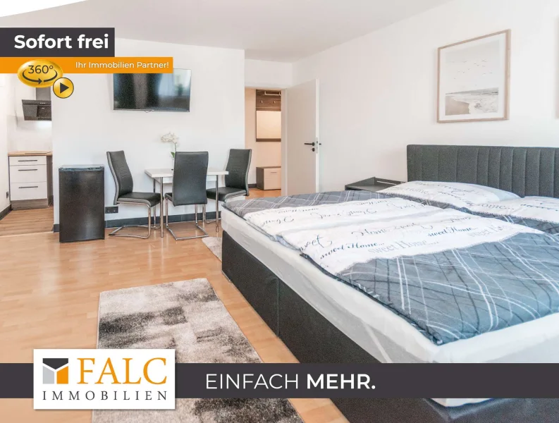 Wohn- Schlafbereich - Wohnung mieten in Essen - Business-Apartment mit Umsatzsteuerausweis / Kurzzeitvermietung