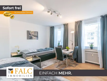 Wohn- Schlafraum - Wohnung mieten in Essen - Business-Apartment mit Umsatzsteuerausweis / Kurzzeitvermietung