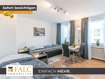 Wohn- Schlafraum - Wohnung mieten in Essen - Business-Apartment mit Umsatzsteuerausweis / Kurzzeitvermietung