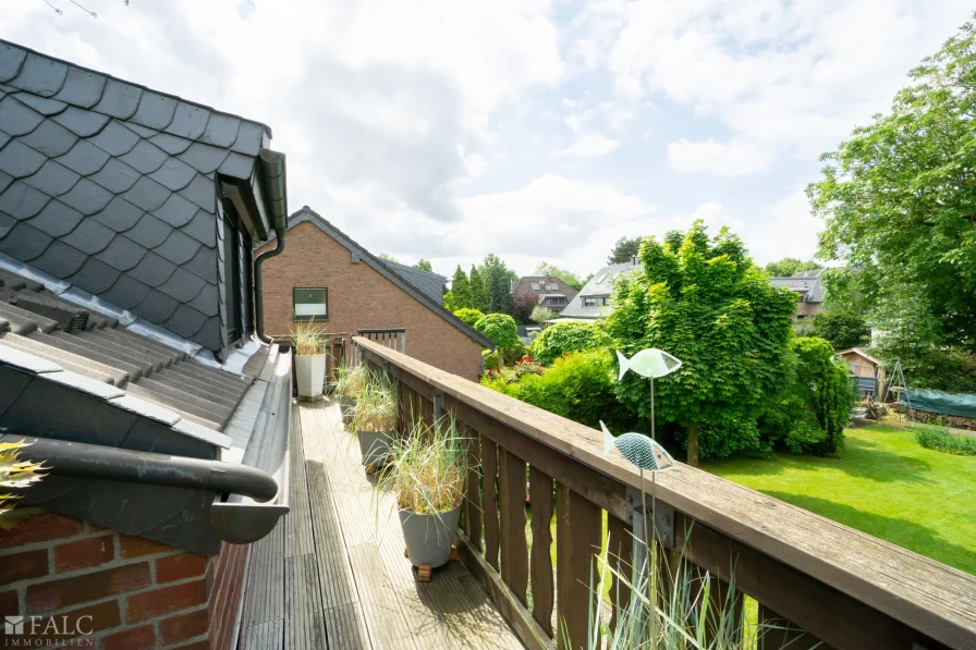 Balkon über die Außentreppe