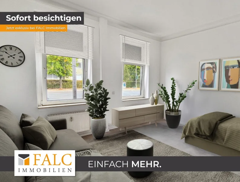 falc-overlay-image-[TIME] - Wohnung mieten in Düsseldorf / Heerdt - Komplett renovierte 1-Zimmerwohnung sucht euch!