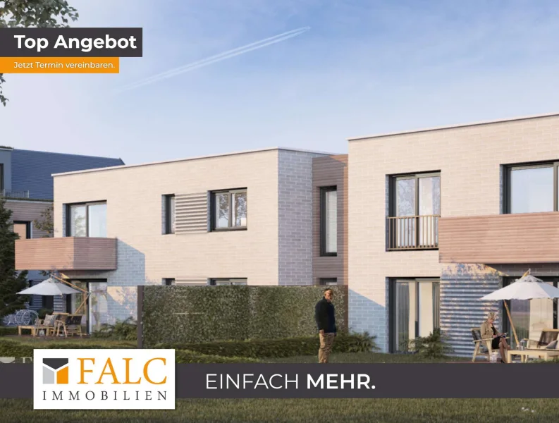 Titelbild - Wohnung mieten in Steinfurt / Borghorst - Exklusives Wohnen in Sackgassenlage: Neubauwohnung mit 88,75 m² in Steinfurt-Borghorst