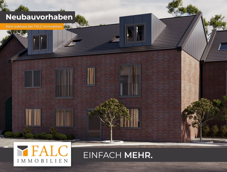 Außenansicht - Wohnung kaufen in Nottuln - Erdgeschosswohnung im Herzen Nottulns: Eleganter Neubau mit Top-Ausstattung & gute Zentrumsanbindung