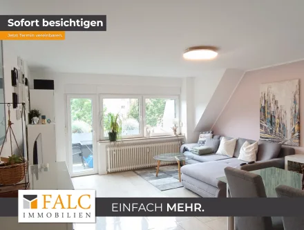 falc-overlay-image-[TIME] - Wohnung mieten in Essen - Helle 2-Zimmer Dachgeschosswohnung mit Balkon