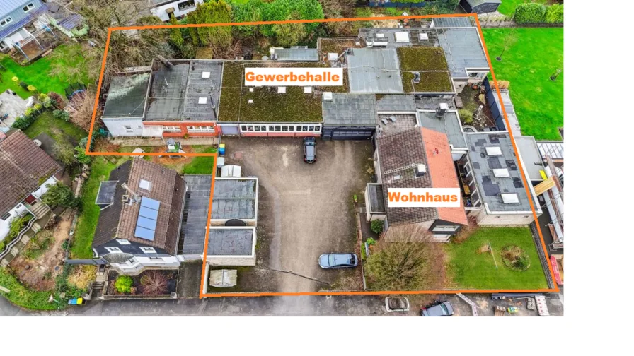 Geilenbergerwg Titelbild - Halle/Lager/Produktion kaufen in Solingen - Vielseitige Gewerbehalle mit angrenzendem Wohnhaus