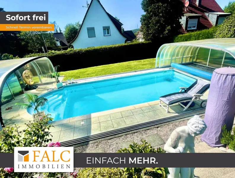 falc-overlay-image-[TIME] - Haus kaufen in Remscheid - Vielseitiges Wohn- und Geschäftshaus mit Garagen/Werkstatt und Gartenoase