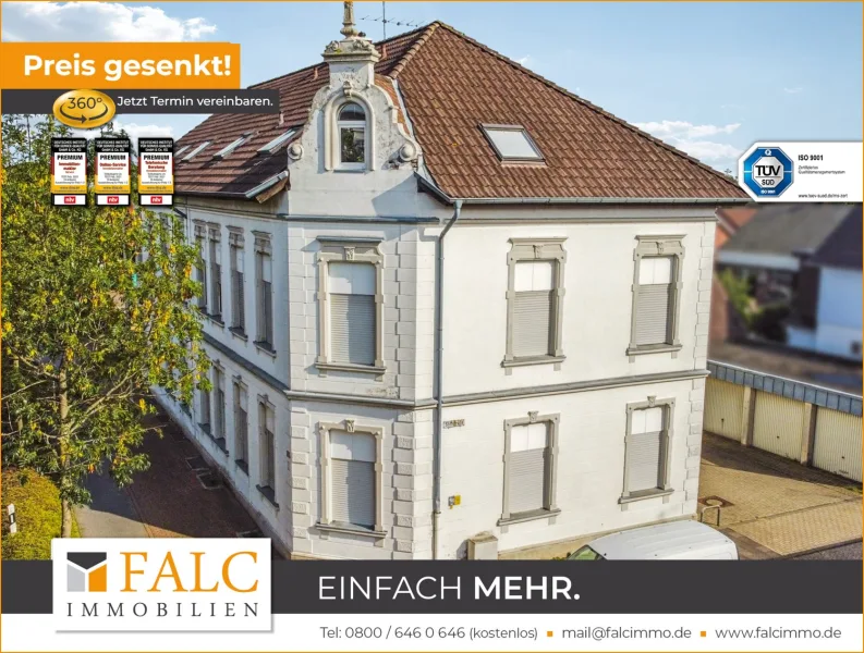  - Zinshaus/Renditeobjekt kaufen in Bocholt - Kapitalanlage mit 5 Wohneinheiten und 4 Garagen in Bocholt zu verkaufen