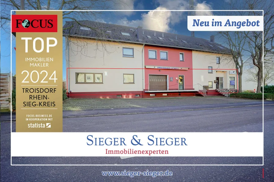 karten - Büro/Praxis mieten in Niederkassel - Zur Miete: Hervorragende Büro- oder Praxisfläche mit geräumiger Aufteilung auf knapp 450m² in Niederkassel!