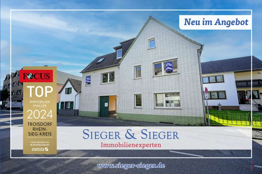 Neu im Angebot - Haus kaufen in Niederkassel - Großes Zweifamilienhaus mit großem Potenzial in bester Lage von Mondorf