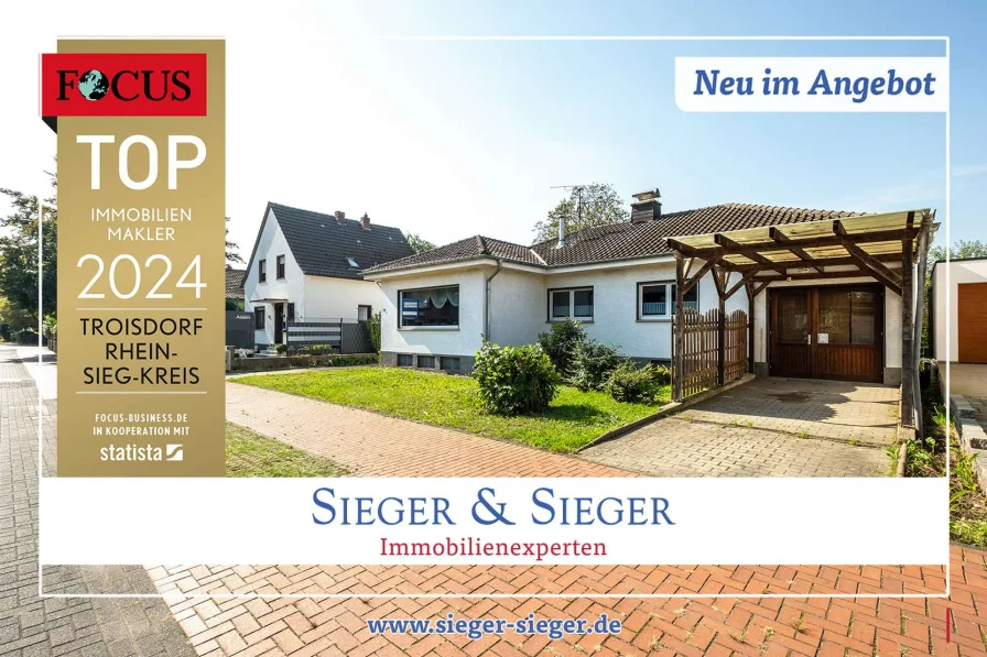 Neu im Angebot - Haus kaufen in Troisdorf - Bungalow im Dornröschenschlaf