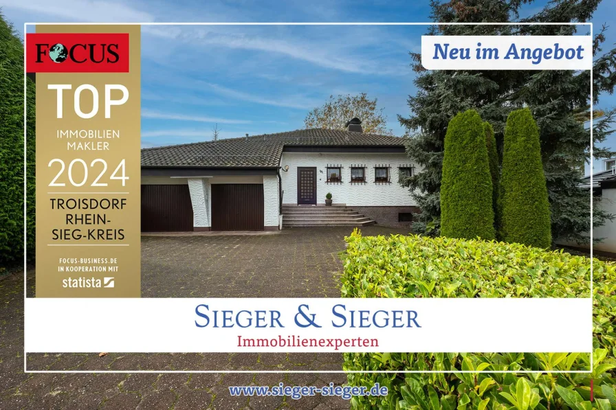 Neu im Angebot - Haus kaufen in Königswinter - Charmanter Bungalow mit großem Garten und Blick ins Siebengebirge