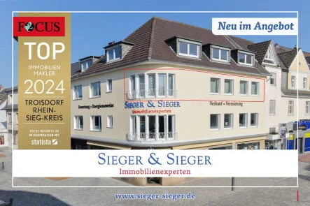 Neu im Angebot - Wohnung mieten in Troisdorf - Attraktive 3-Zimmer-Stadtwohnung mit Terrasse