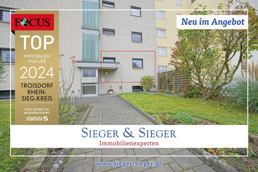 Neu im Angebot - Wohnung kaufen in Troisdorf - Charmante Eigentumswohnung in Troisdorf-Friedrich-Wilhelms-Hütte – Ihr perfektes neues Zuhause!