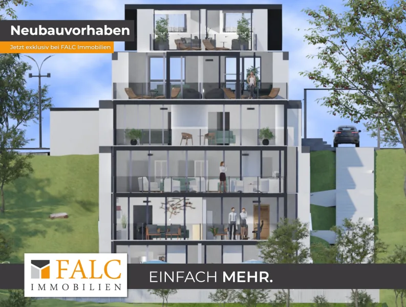 Titelbild - Wohnung kaufen in Remscheid - KfW40-Traumhafter Talblick & ganz viel barrierefreier Komfort - W2