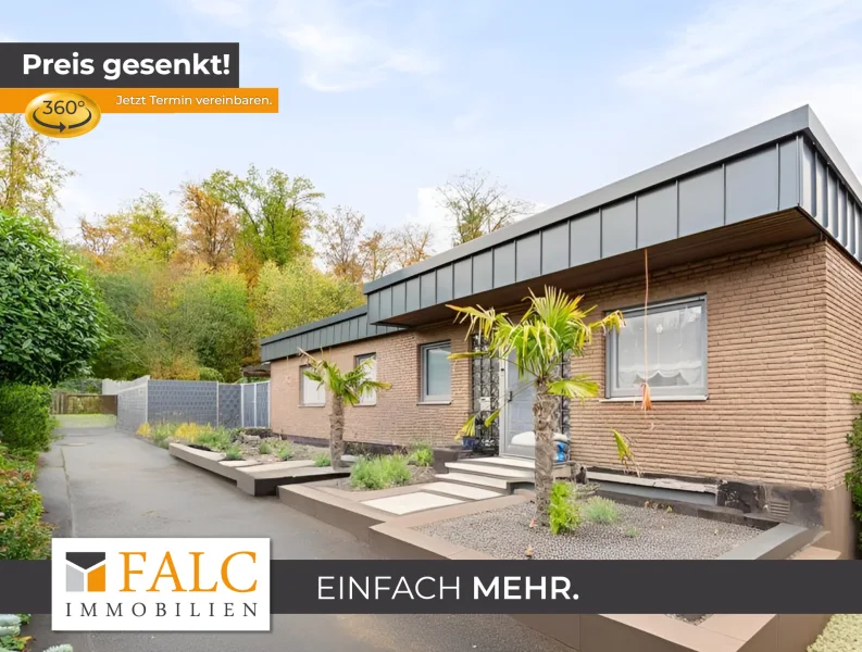 Titelbild - Haus kaufen in Frechen Königsdorf - Geräumiger Flachdach Bungalow in Königsdorf am Waldrand