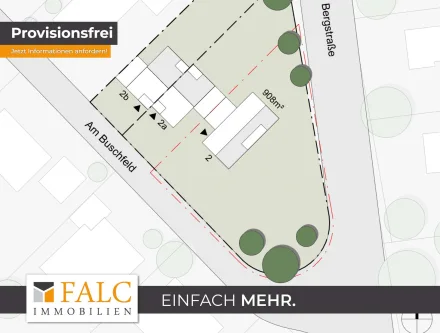 Lageplan "Am Buschfeld 2" - Grundstück kaufen in Odenthal - Großes Eckgrundstück in Odenthal-Glöbusch für Ihr Einfamilienhaus