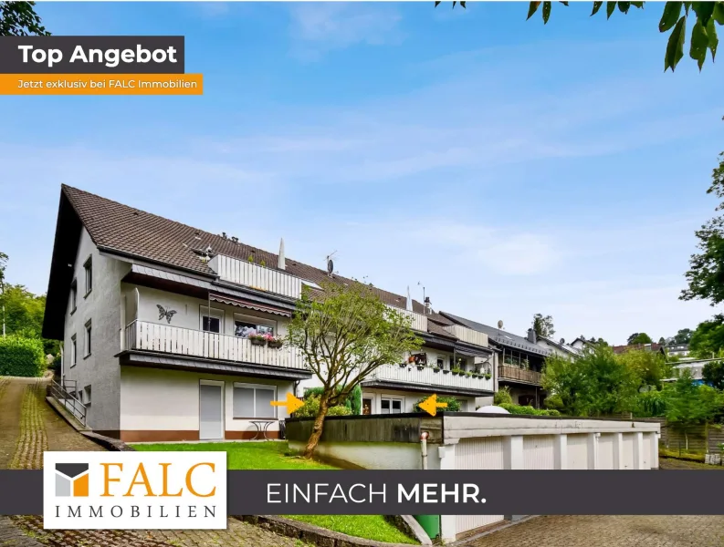 Titelbild - Wohnung kaufen in Gummersbach - KAPITALANLAGE: Apartment m. Terrasse u. Garage in ruhiger Lage