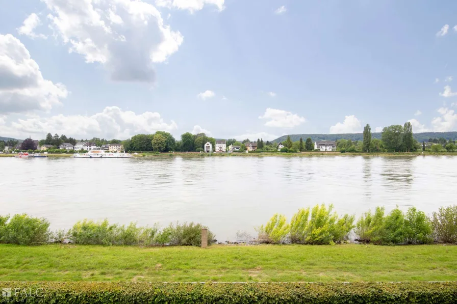 Rheinblick vom Balkon