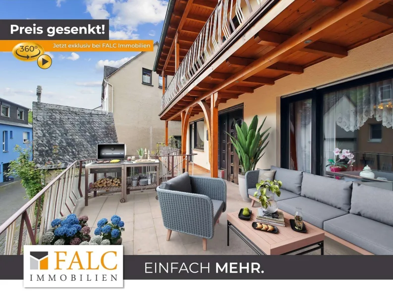 Terrasse (virtuell möbliert) - Haus kaufen in Klotten - Wohnen, wo andere Urlaub machen!