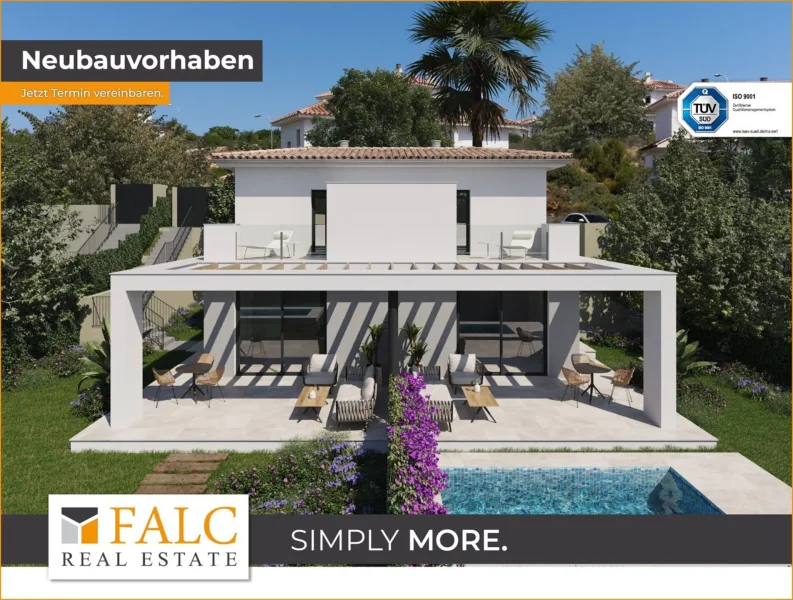 Luxuriöse Doppelhaus-Villen/villas semi-adosadas lujosas/semi-detached villas - Haus kaufen in Cala Romántica/Manacor - Luxus pur in Meernähe