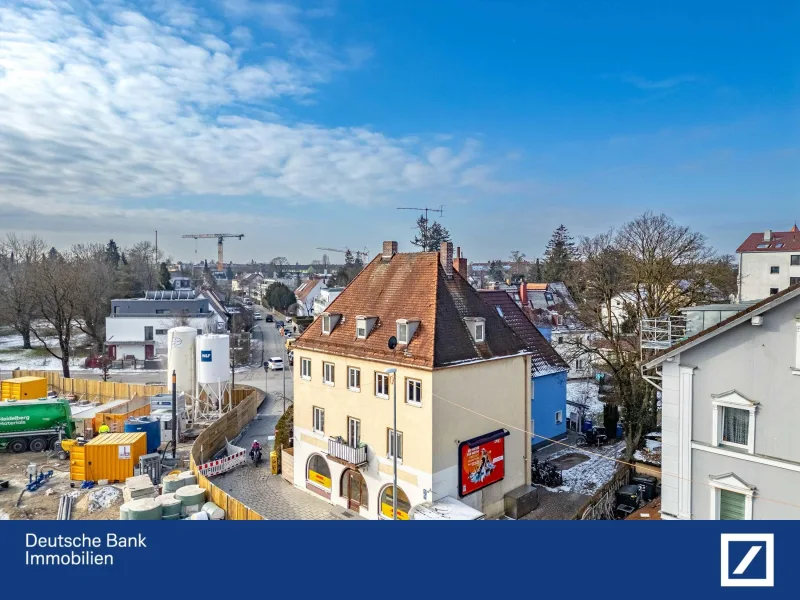 Außenansicht - Haus kaufen in München - Historisches Mehrfamilienhaus mit 4 Wohneinheiten und 1 Gewerbeeinheit in zentraler Lage von Pasing