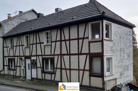 Vorderansicht - Haus kaufen in Eitorf - Sanieren oder Abriss und Neubau. Sie entscheiden. Tolle Lage direkt an der Sieg!