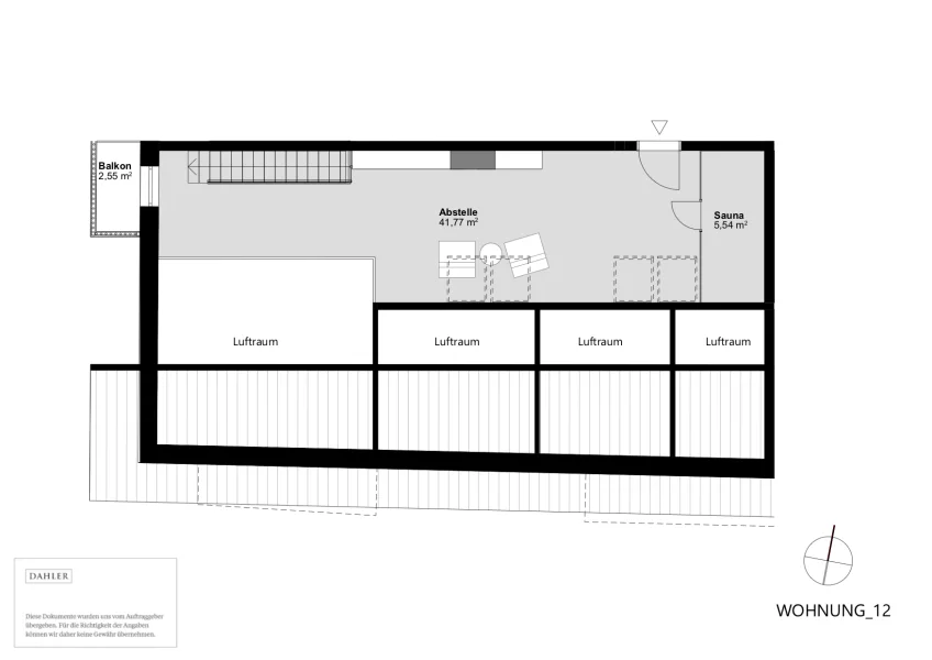 Grundriss Wohnung 12 Dachgeschoss