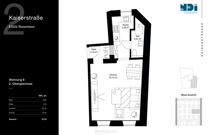 Grundriss Wohnung 6