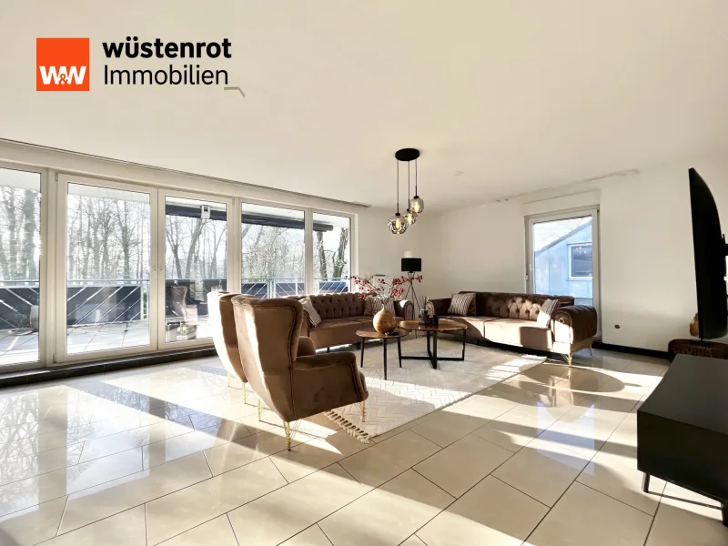 Wohnzimmer - Wohnung kaufen in Gronau (Westfalen) - Penthouse-Wohnung im 1.OG mit großzügigem Balkon in Gronau