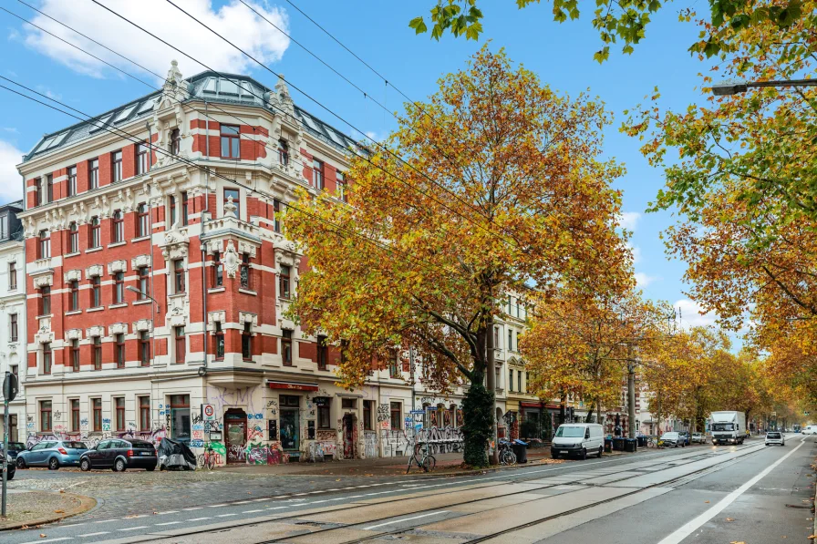 Straßenansicht - Wohnung kaufen in Leipzig - Ihr Einstieg ins Trendviertel Plagwitz! mindestens 4,8% Nettorendite denkbar!