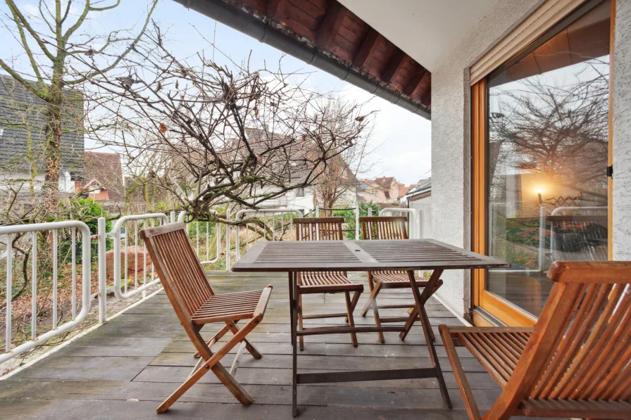 Balkon im Erdgeschoss