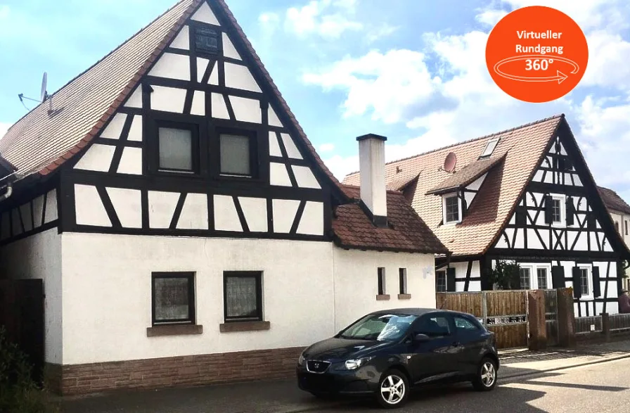 Startbild Sommer Haus 1und 2 - Haus kaufen in Gommersheim - Einziehen fertig - 2 neu sanierte  Einfamilienhäuser und Appartement in Gommersheim