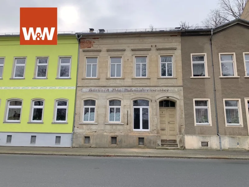 Fassadenansicht - Haus kaufen in Leisnig - BIETERVERFAHREN: Historisches Stadthaus - nahe der Burg Mildenstein in Leisnig