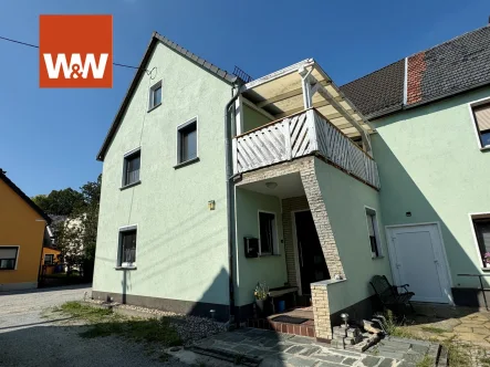 Seitenansicht - Haus kaufen in Radibor / Milkel - Eigenheim in modernem Stil mit Garage & idyllischem Gartengrundstück b. Bautzen, Wohnfl. erweiterbar