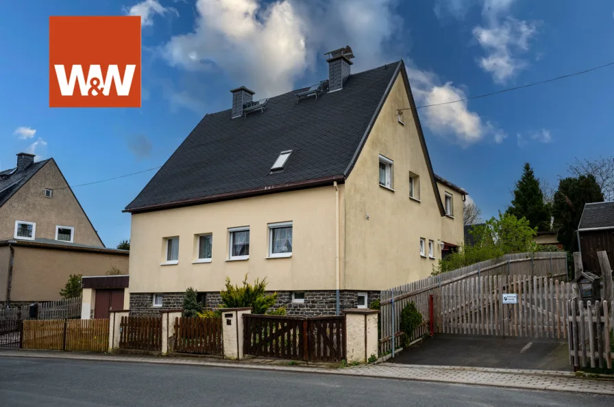 Ansicht   - Haus kaufen in Lengefeld - Doppelhaushälfte mit Charme und Potenzial in idyllischer Lage