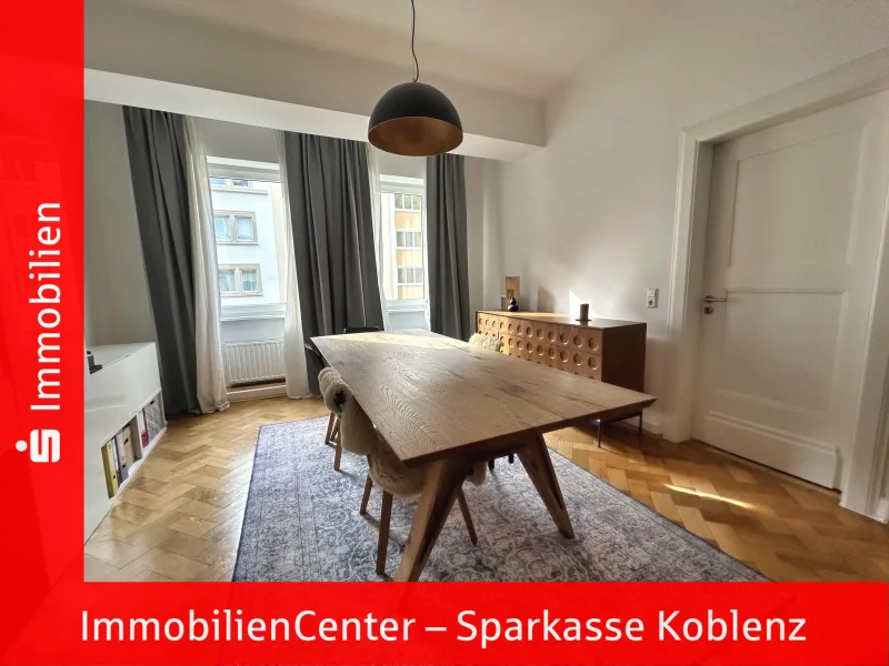 Esszimmer - Wohnung kaufen in Koblenz - Altbauwohnung mit Charme zur Selbstnutzung! 