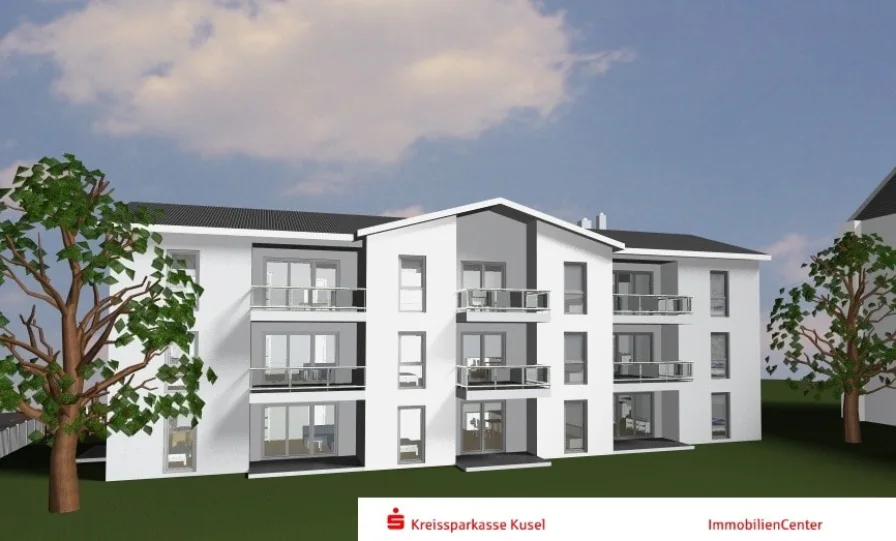 Rückansicht - Wohnung kaufen in Glan-Münchweiler - Wohnkomfort und Qualität