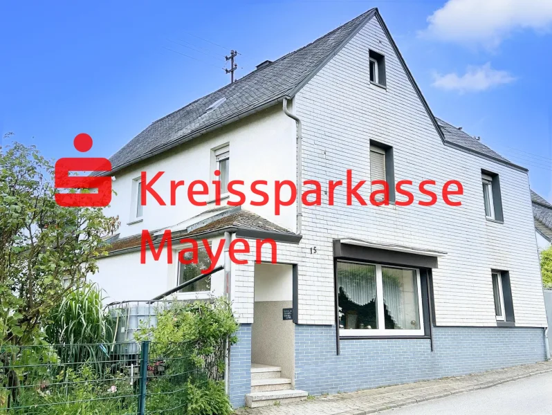 Frontansicht - Haus kaufen in Mayen - Wohnhaus mit Terrasse in Alzheim (kein Stellplatz und kein Garten)