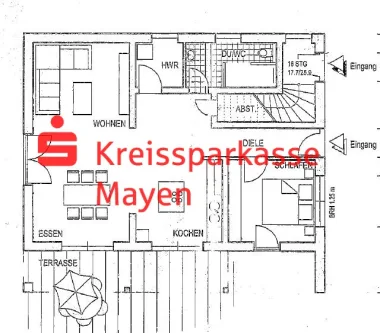 Grundriss - Wohnung kaufen in Wassenach - Erdgeschoßwohnung im 2-Familienhaus-Neubau.