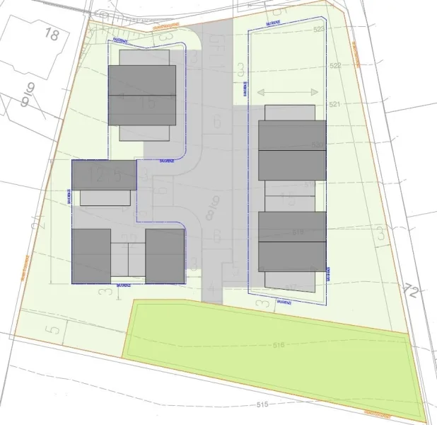 Lageplan Aufteilung