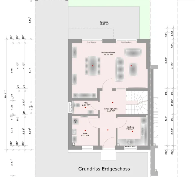 EG Grundriss Wohnhaus